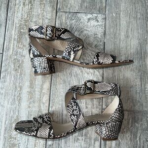 AGL Attilio Giusti Leombruni  Sz 12 / 42 EU Sandal Snake Print Leather Low Heel